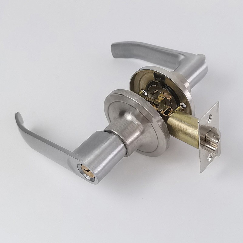 Door Handle Lock Aluminium Alloy Safety Bar Lock Kit With Core Latch Keys For