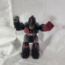 Hap-P-Kid Battery Operated Robot Action Figure Black and Red