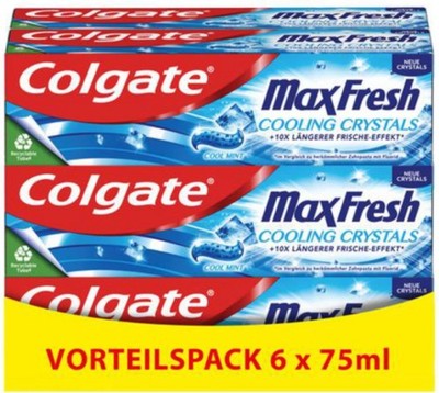 Colgate Max Fresh Cooling Crystals Zahnpasta 6x75ml  Neu&OVP 