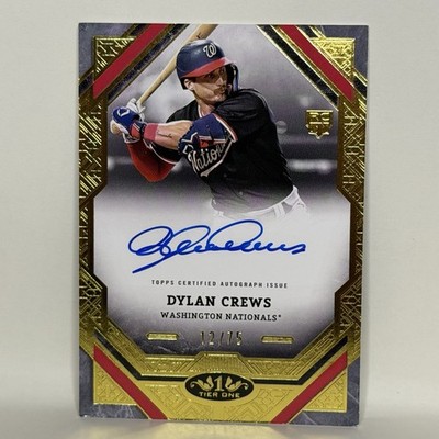2025 Topps Tier One Dylan Crews #T1A-DC Auto /75 Washington Nationals Autograph