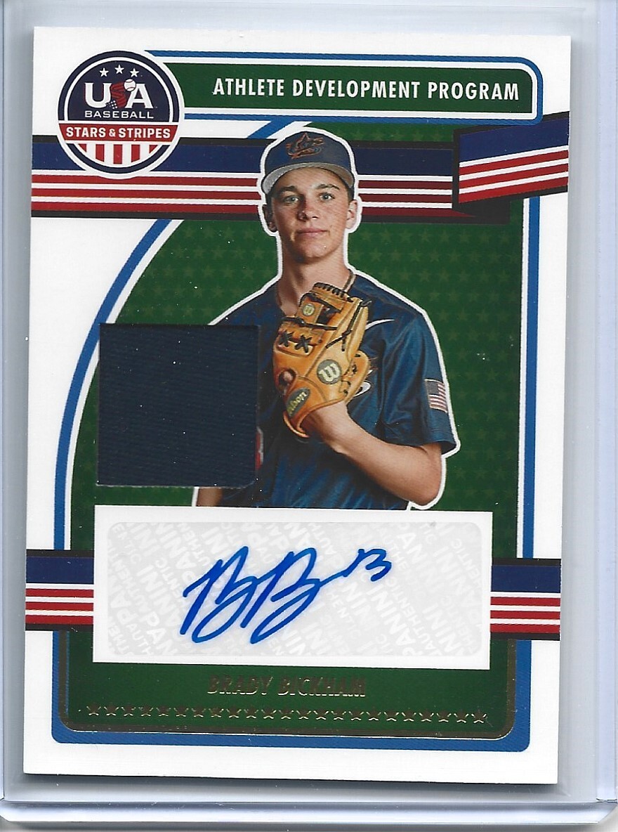 2023 Panini USA Baseball Stars & Stripes Brady Bickham Relic Auto RPA #ADPS-BI
