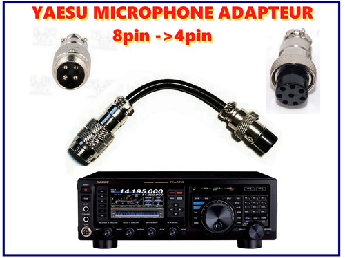 ADATTATORE CONNETTORE MICROFONO 4 POLI CB GALAXY A YAESU 8 POLI - Foto 3