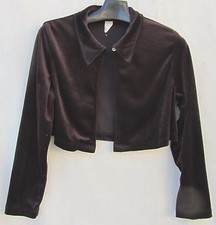 M Jacket JESSICA LAUREN Bolero Velvet MAROON Velour TOP $4.50 SHIP MADE in USA