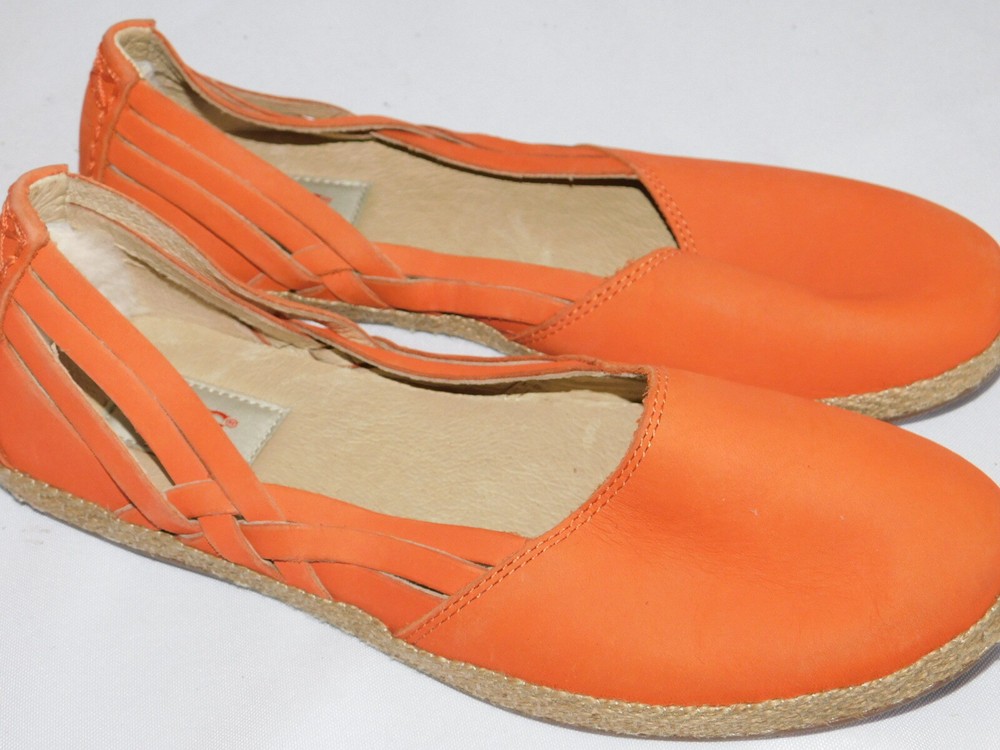 NWOB Womens 7.5 Fire Opal UGG Tippie Leather Espadrille Flats Sandals  