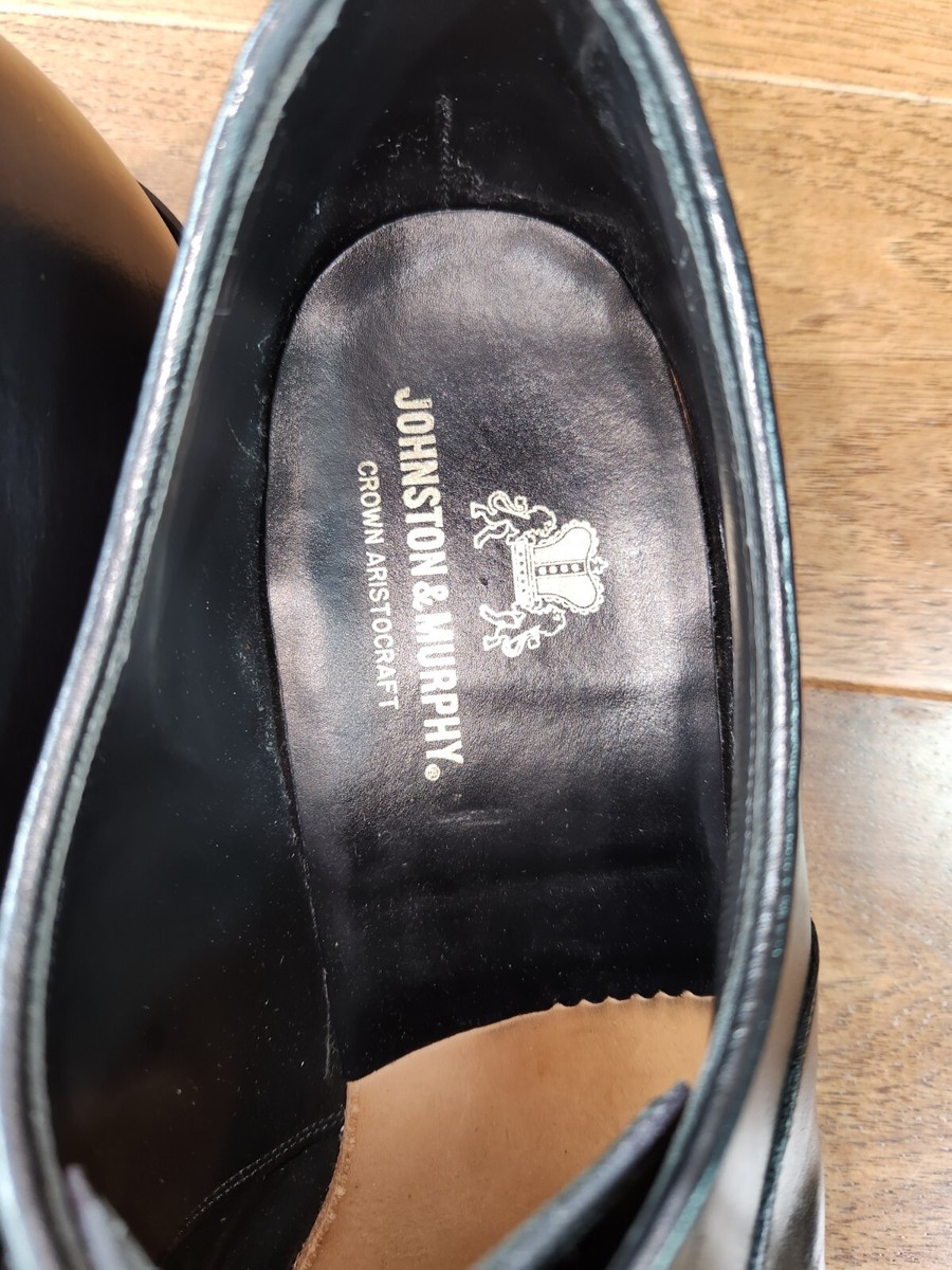 Johnston Murphy Crown Aristocraft Black Leather Georgetown II