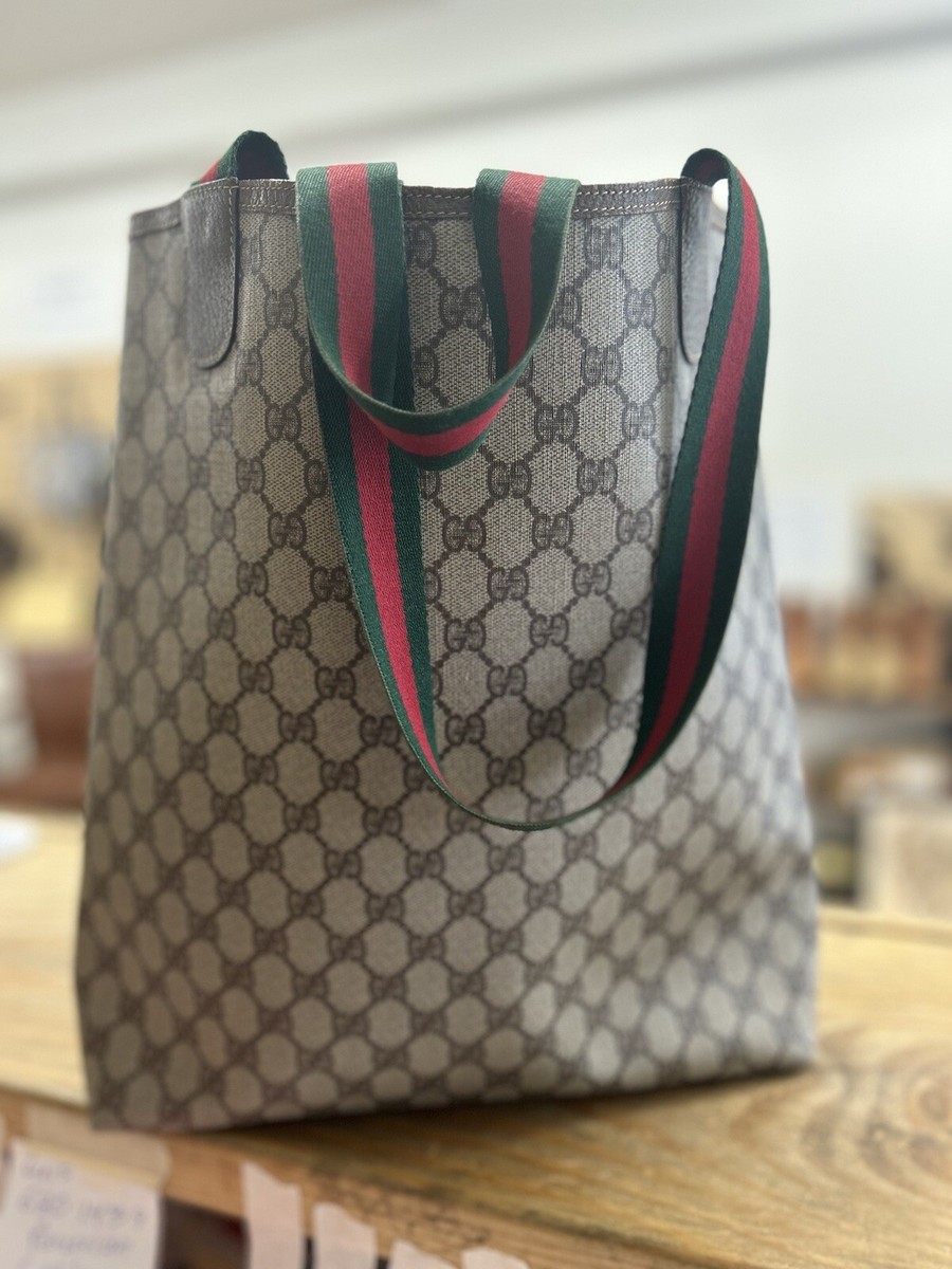 Vintage Gucci Supreme Coated Canvas Sherry Line Tote Bag | eBay