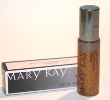 MARY KAY Lip Gloss GOLD SEQUINS Shimmer Star Full Size .27 oz Retired 020420 NEW
