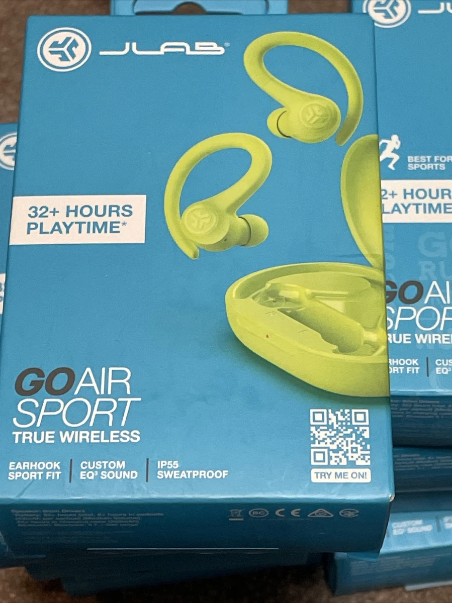 JLab - Go Air Sport True Wireless Earbuds - Yellow Green Brand New!  812887019736