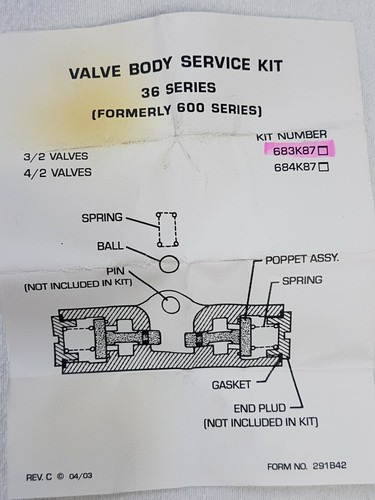 Ross 683K87 Valve Body Service Kit - Unused - Bild 7 von 10
