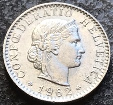 20 rappenów 1962 B Szwajcaria 🇨🇭 KM# 29a