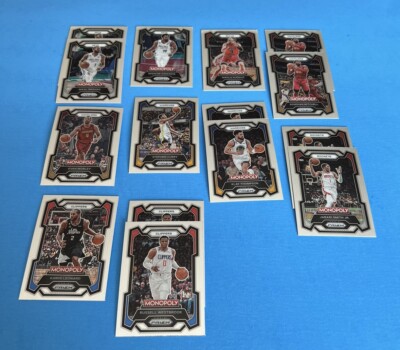 2023-24 Panini NBA Prizm Monopoly Prizm Card Lot of 21 Unique Cards - See Below