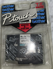 Genuine Brother P-Touch TZ-241 3/4" 18mm Black on White Tape New