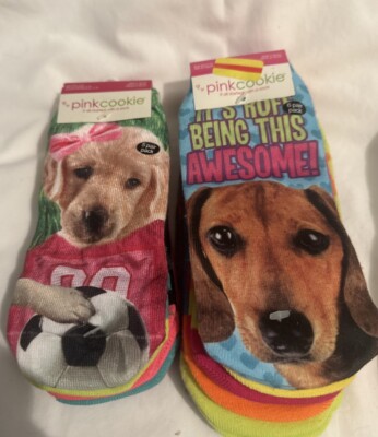 NWT! Young Girl Pink Cookie Shortie Socks 10 Pair Shoe Size 4-10