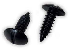 14 X 34 Slotted Truss Head Black License Plate Screws Package Of 100