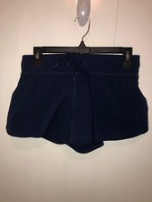 NEW Lands End Womens SZ 2 3" Quick Dry Elastic Waist Swim Shorts Built In Brief