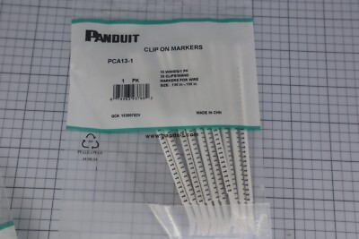 *New In Bag of 10* Panduit PCA13-1 CLIP-ON WIRE MARKER ''1''