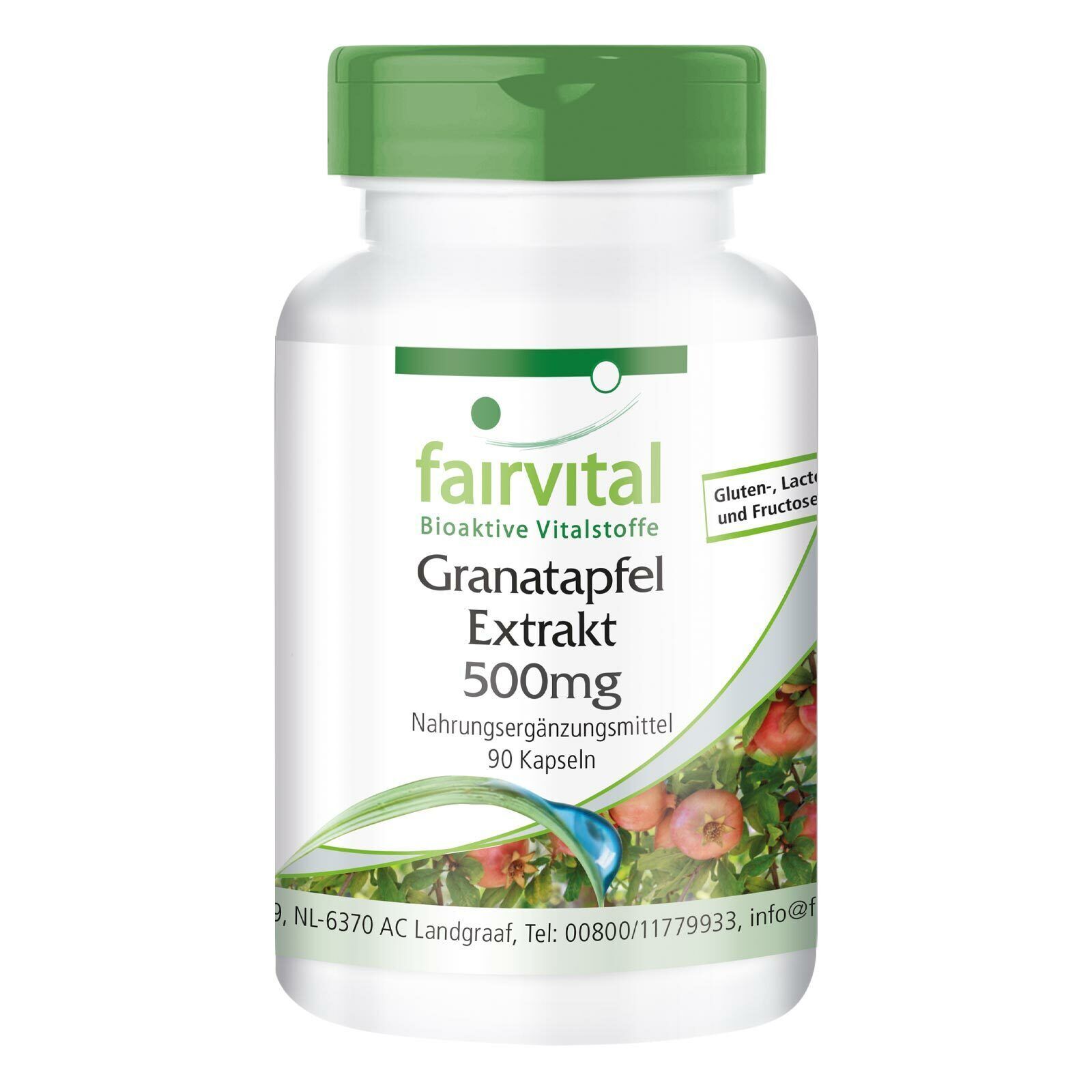Estratto di melograno 500mg 90 capsule, 40% acido ellagico (200mg) | VEGANO...