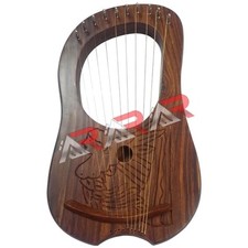 New Lyre Harp 10 Metal Stings Engraved Irish Harp Design / Lyre Harfe / Lyra