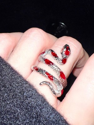 Snake Ring Big Rings Jewelry 925 Silver Ring Vintage Statement Ring For Womens