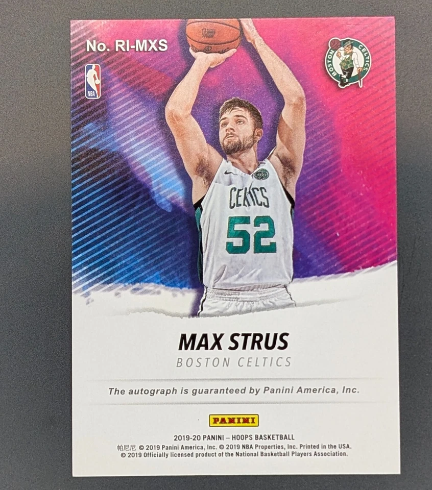 2019-20 Panini NBA Hoops Rookie Ink Max Strus #RI-MXS Auto Boston Celtics RC - Image 2 of 2