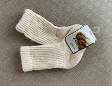 Made in Mongolia Sheep Wool Children Kids Socks Age 2 Natural Thermal NEW