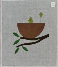 Stitch Its / Spring Birds Nest Handpainted Needlepoint Canvas 13ct 9.5 x 7.5