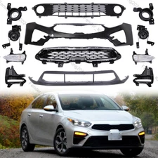 For 19-21 Kia Forte Front Bumper Cover Assembly Complete w/ Grille, Fog Lights