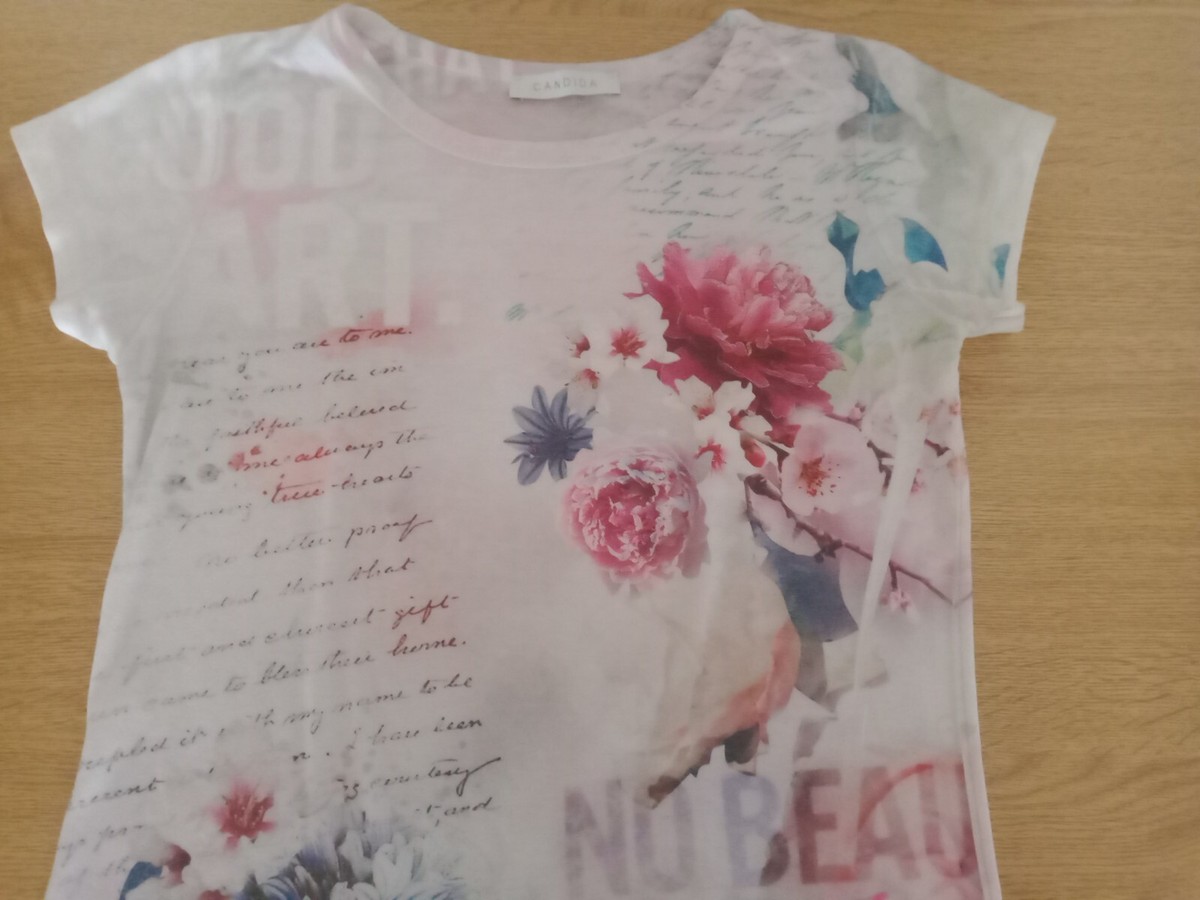 Fantasia Floreale Per Questa Maglia marca candida