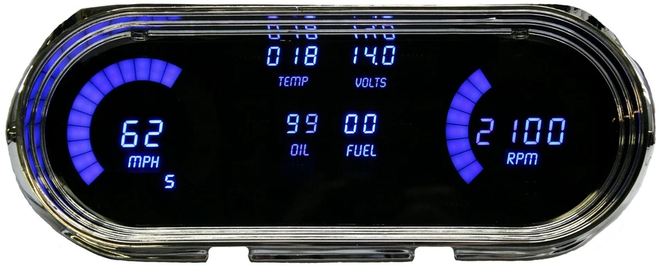 Panel de instrumentos digital Chevy Nova 1963-1965 cuadro de indicadores LED blancos Foto 3 de 4