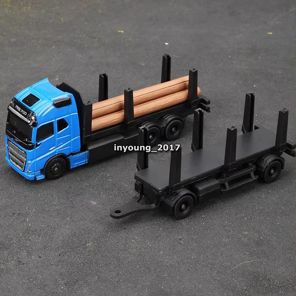 Volvo FH16 Tow Truck with Log Trailer Wood Transporter Diecast Toy Car for Boys - Image 2 of 4