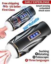 Male Masturbaters Automatic HandsFree Rotating Cup Thrusting Stroker Men Sex Toy