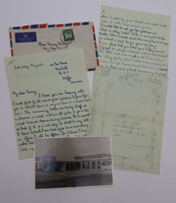 1959 Airmail Letter England Oregon Nancy Henry Pool Sketch Picture