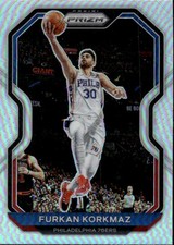 2020-21 Panini Prizm Furkan Korkmaz #160 Silver Prizms Philadelphia 76ers 33G