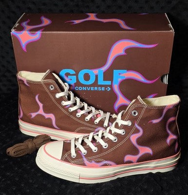 Golf Wang x Converse Chuck 70 High ''Flame'' Sneakers - Paprika - Men's Size 9