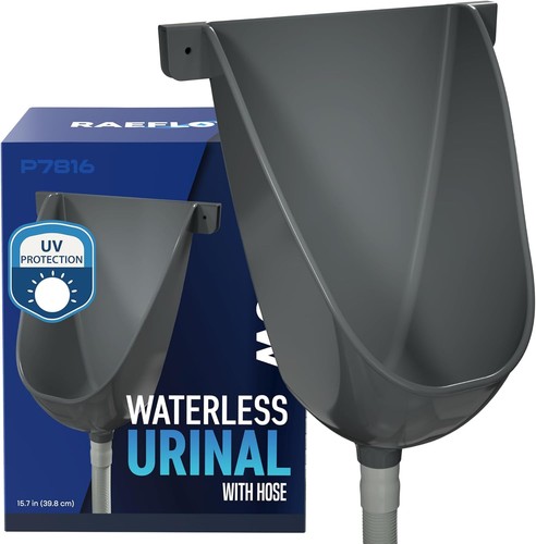 Waterless Urinal with Hose - UV Resistant Outside Urinal, Outdoor Gray - Picture 1 of 6