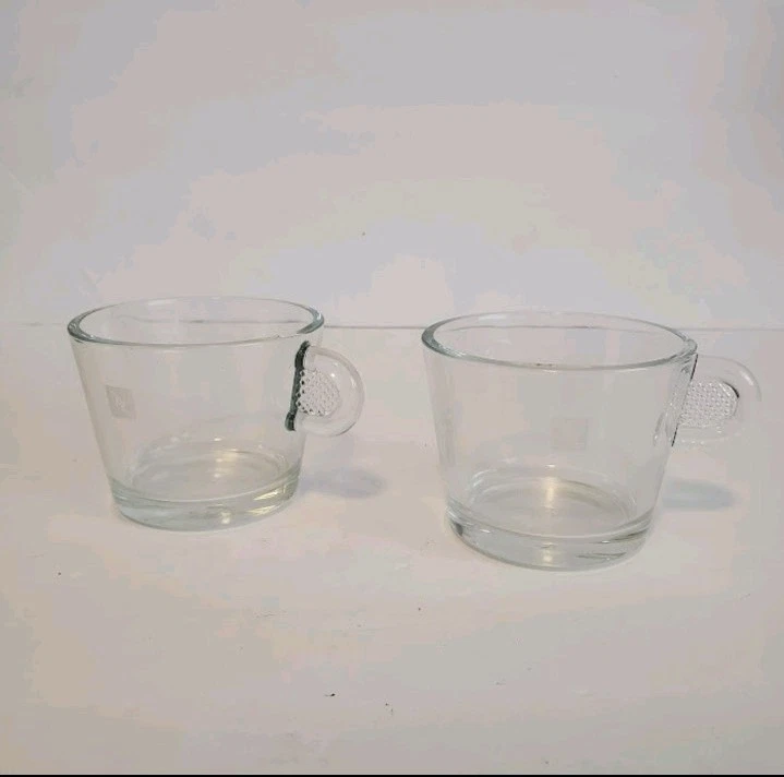 Conjunto de xícara e pires de cappuccino coleção vidro Nespresso A P Cahen Design para 2 - Imagem 4 de 4