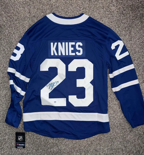 COA MATTHEW KNIES Signed Autographed Toronto Maple Leafs Hockey Jersey