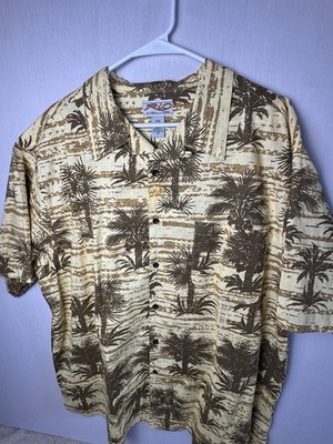 Rio by Merrill & Forbes Hawaiian Shirt Mens XXL 100% Cotton Palm Tropical
