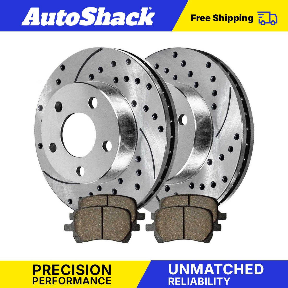 Front Drilled Brake Rotors & Pads for Chevy Malibu Pontiac G6 G5 Saturn Aura V6