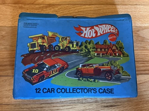 1980 Mattel Hot Wheels 12 Car Collector’s Case With 12 Cars Vintage 80's
