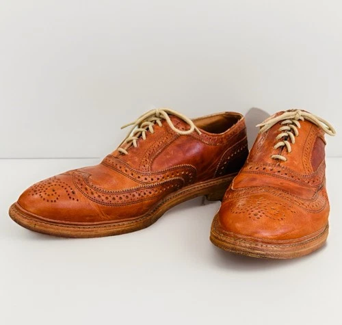 Allen Edmond McTavish Oxfords Cognac Brown Leather US Size 10.5 Made in USA