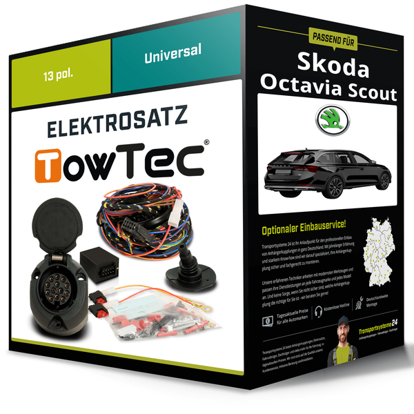 Elektrosatz 13-Pol Universell für Skoda Octavia Scout 07.2013-Jetzt NEU-image