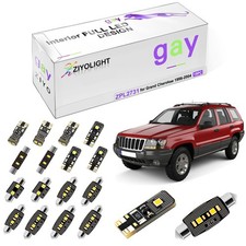 Led Interior Light Kit For Jeep Grand Cherokee Wj 1998-2004 White Light Bulbs