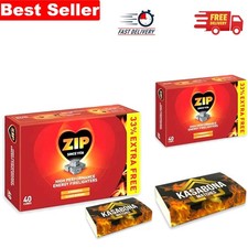 Efficient Zip Energy Block Firelighters - 40 Natural Wood Cubes with Matches 0.30 per lighter