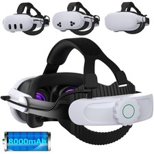 For Meta Oculus Quest 3/3s/Quest 2 VR Headset Elite Head Strap w/8000mAh Battery