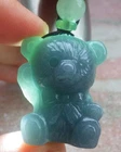 Video Certified Green 100% Natural A Jade jadeite Pendant Panda 熊猫 729219 AS