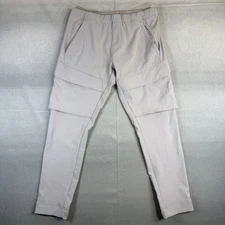 BYLT Skyline Pants Mens Medium Gray Cargo Tapered Jogger Drawstring Premium