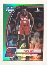 2024-25 Bowman University Chrome - John Bol #31 Green Refractor /99 (RC)