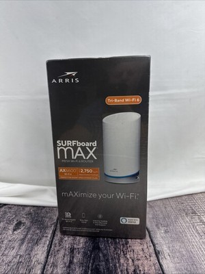 ARRIS Surfboard mAX W21 Tri-Band Mesh Ready Wi-Fi 6 Router, AX6600 Wi-Fi - White