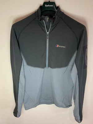 Berghaus Herren Pravitale Light Fleece 1/4 Reißverschluss grau Größe Small